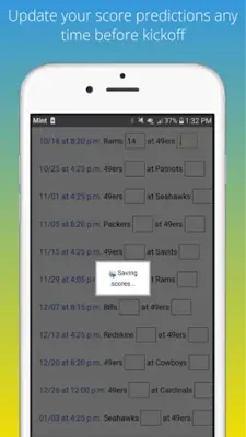 Score Prediction Game for NFL android App screenshot 0